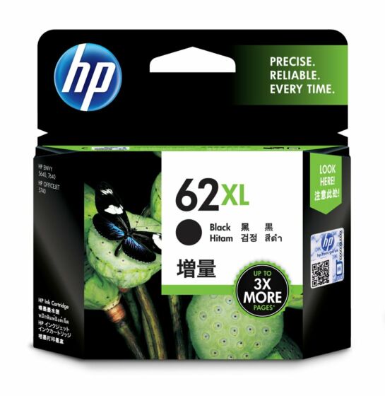 HP 62XL 高容量黑色原裝墨盒